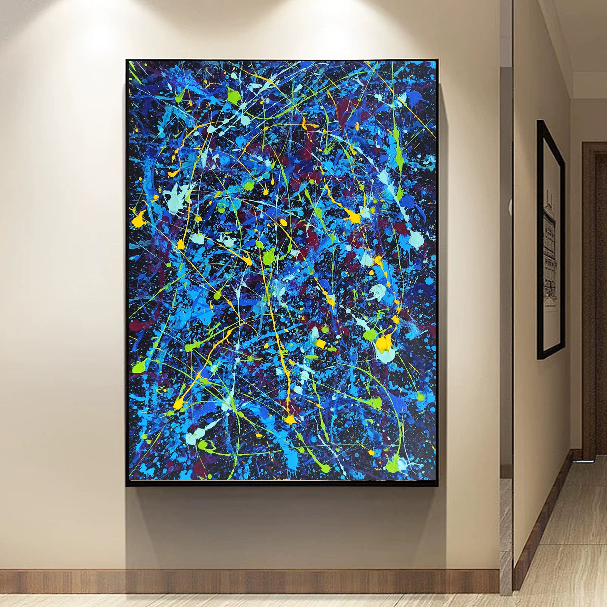 Drip abstract painting | Drippy paint LA109 – LargeArtCanvas