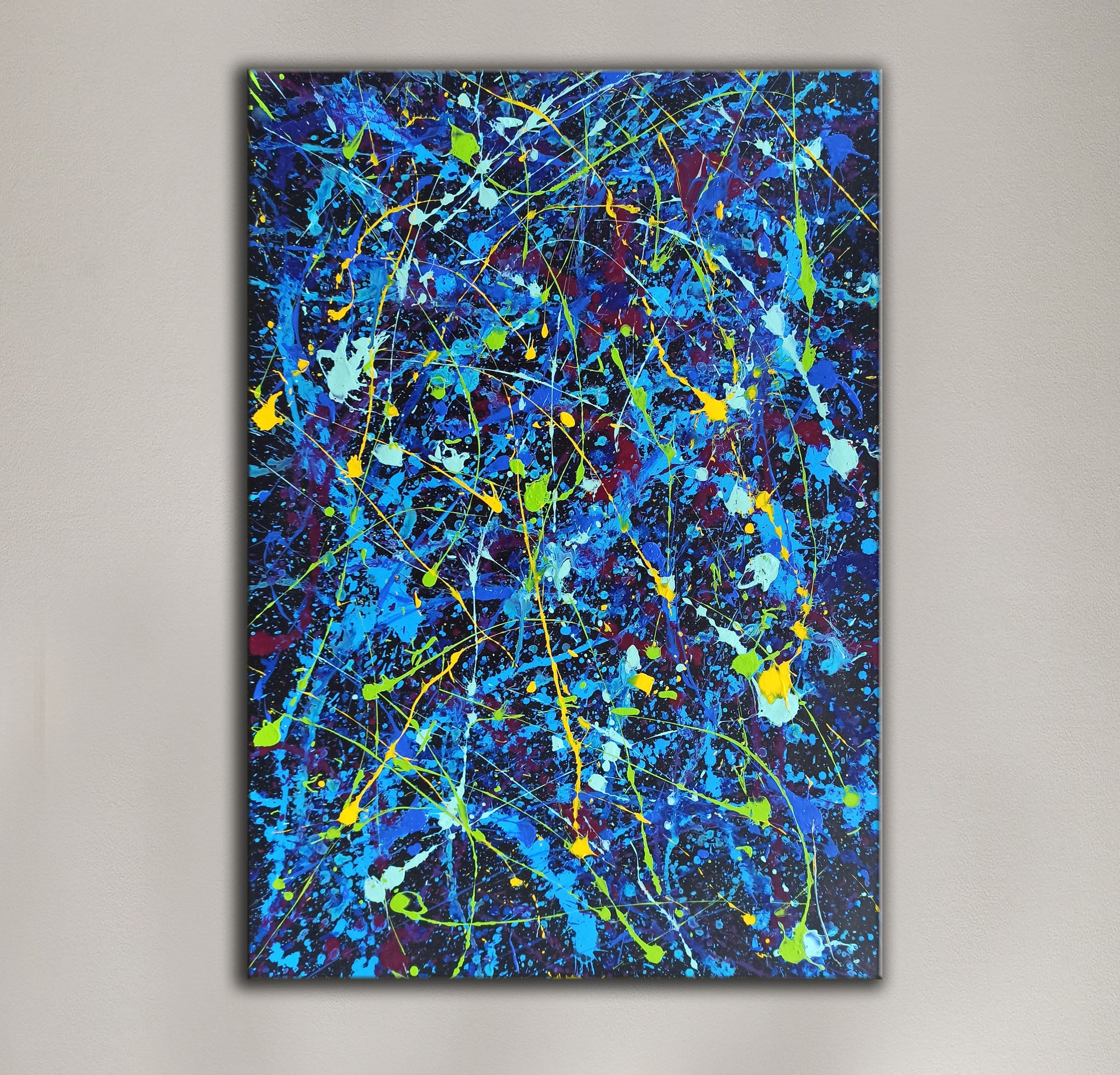 Drip abstract painting | Drippy paint LA109 – LargeArtCanvas