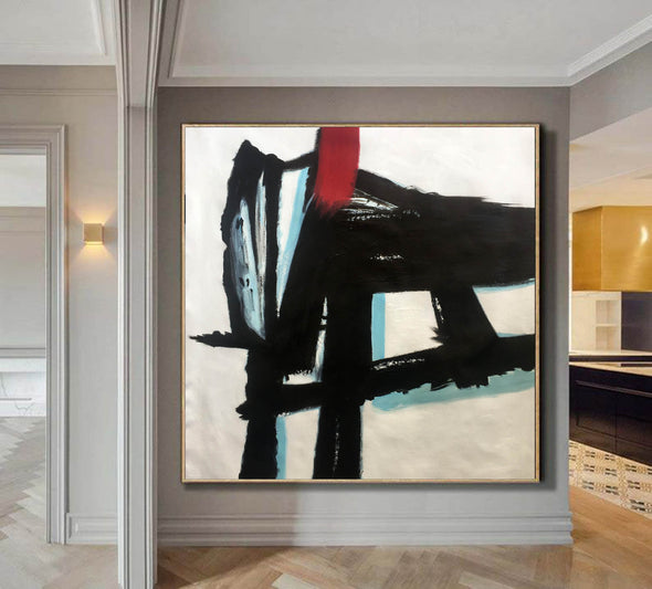 Modern art black and white | Living room wall art canvas LB893