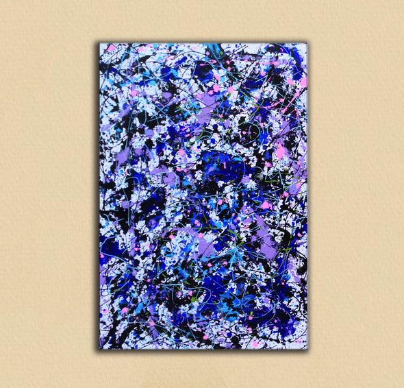 splatter painting convergence canvas | splatter painting early work L917-3