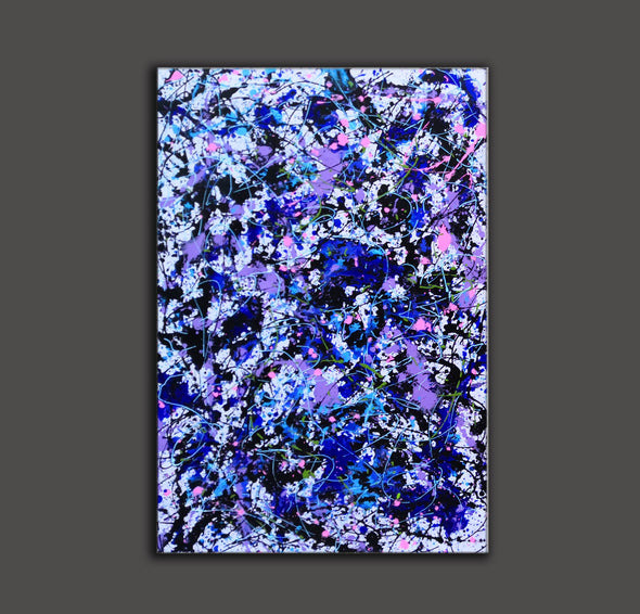 splatter painting convergence canvas | splatter painting early work L917-8