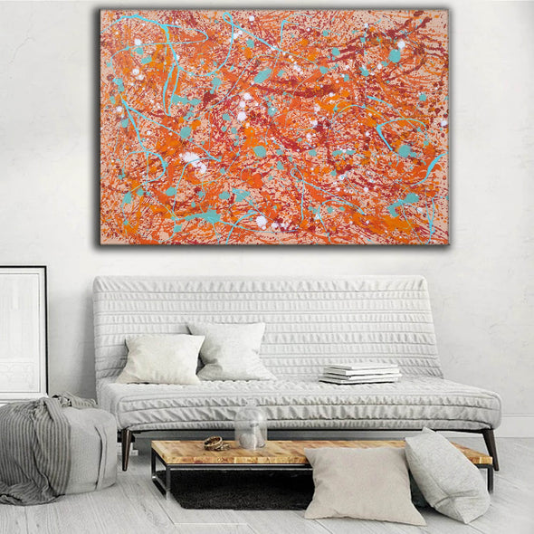 large painting | splatter painting drip painting L877-5