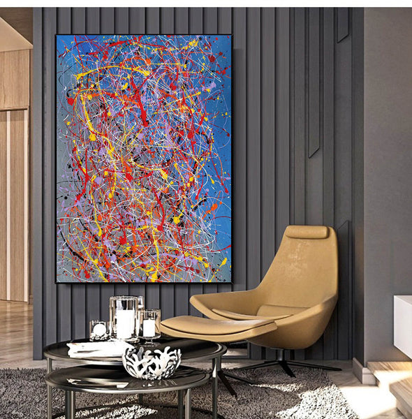 Abstract acrylic painting on canvas | Modern and contemporary art LA129_3