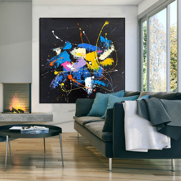 Original abstract art paintings | Colorful abstract oil paintings LA84_1