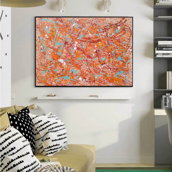 large painting | splatter painting drip painting L877-7