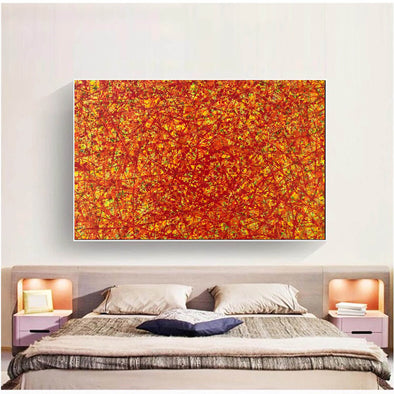 red abstract art | large original art | oversized oil paintings for sale L744-1