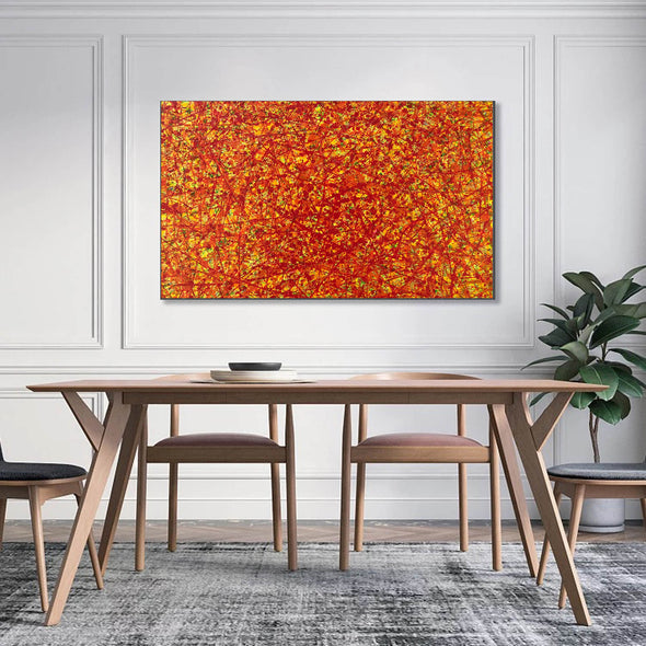 red abstract art | large original art | oversized oil paintings for sale L744-4